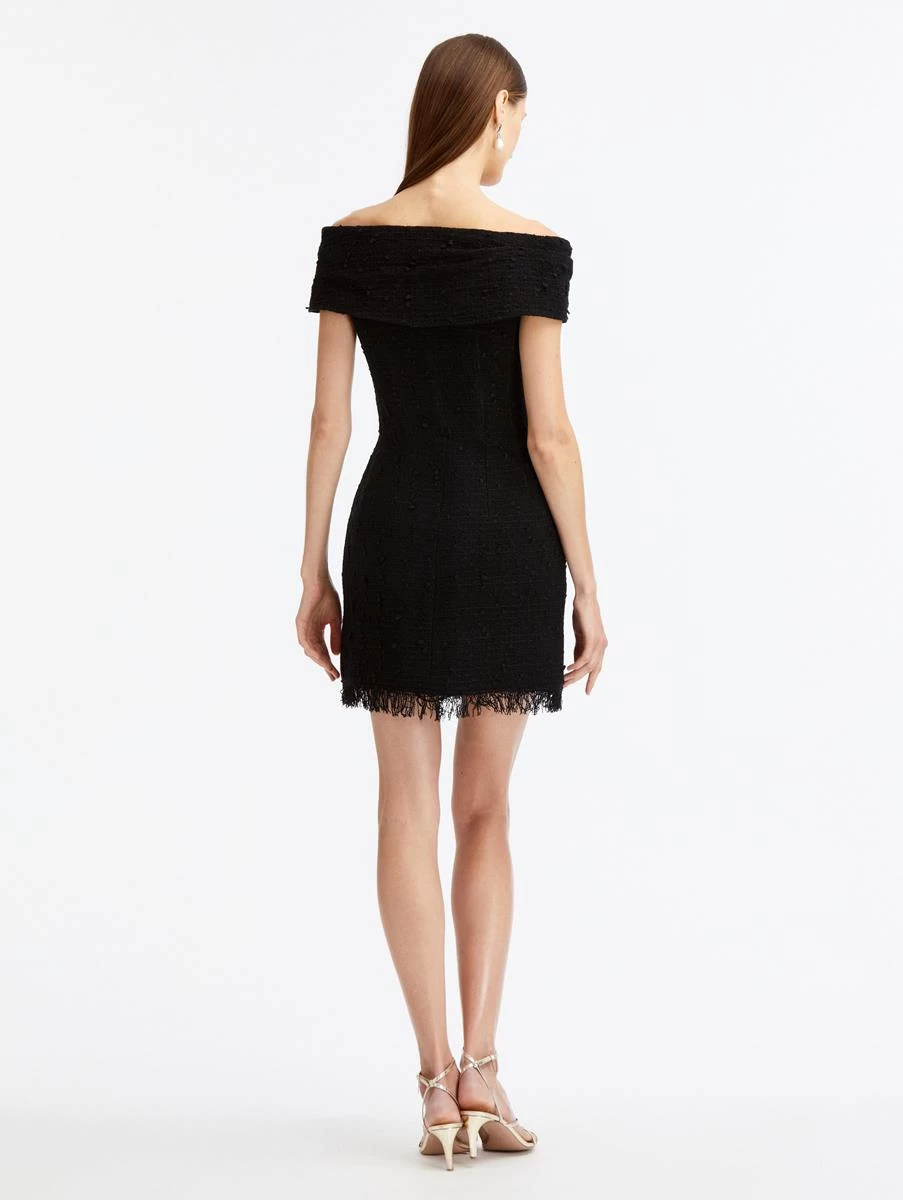 Fitted Off Shoulder Fold Over Dress 2 Fitted Off Shoulder Fold Over Dress - Image 2