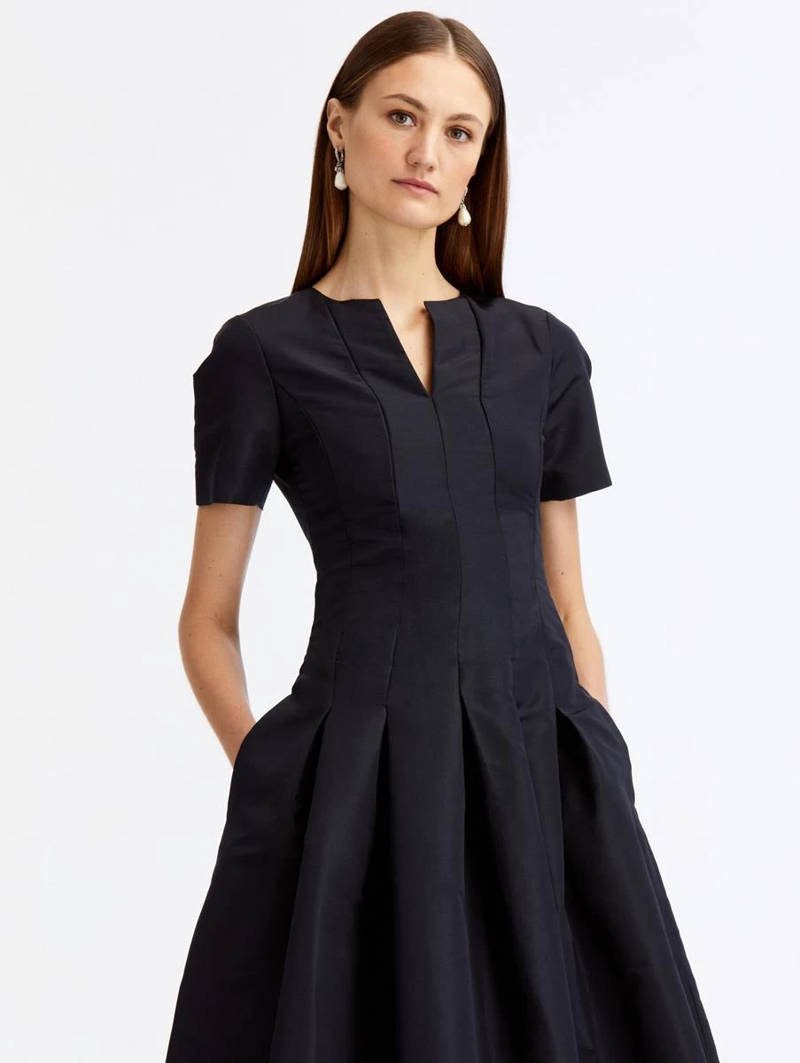 Split Neck Flare Dress 3 Split Neck Flare Dress - Image 3