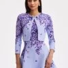 Degradé Lilac Jacquard Cropped Cardigan