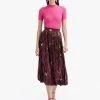 Pleated Dahlia Jersey Skirt