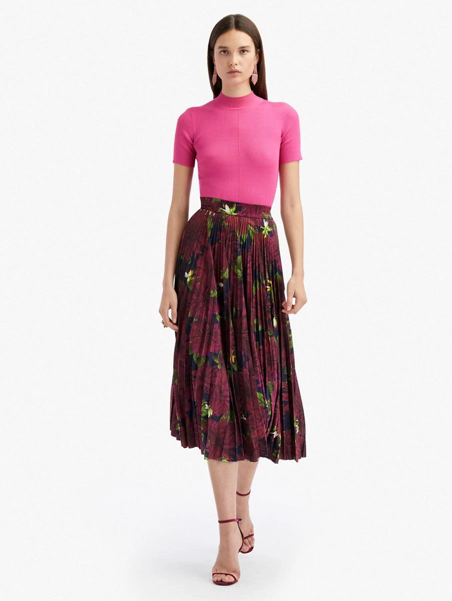 Pleated Dahlia Jersey Skirt 1 Pleated Dahlia Jersey Skirt