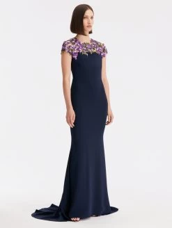 Illusion Lilac Embroidered Georgette Gown 6 Illusion Lilac Embroidered Georgette Gown -Odlr p23590 Z 06212023042425903x1200 1