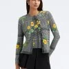 Nasturtium Plaid Printed Cardigan