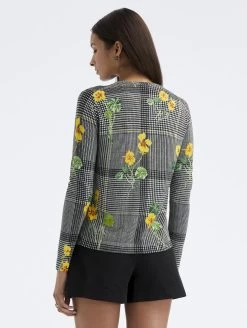 Nasturtium Plaid Printed Cardigan -Odlr p23631 Z 06132023060745903x1200 1