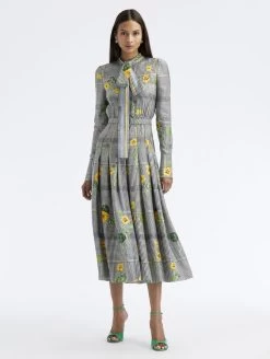 Nasturtium Plaid Silk Twill Dress