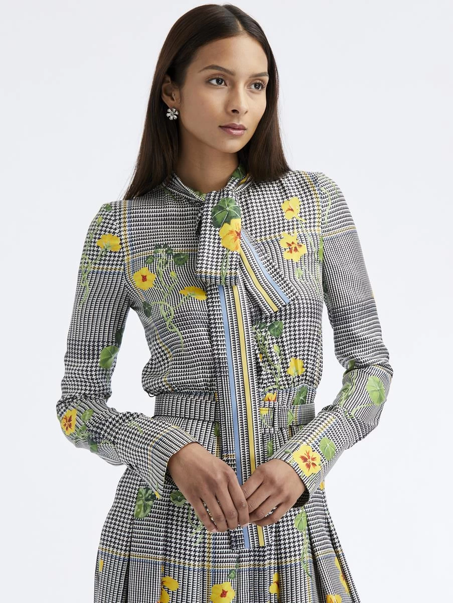 Nasturtium Plaid Silk Twill Dress 3 Nasturtium Plaid Silk Twill Dress - Image 3