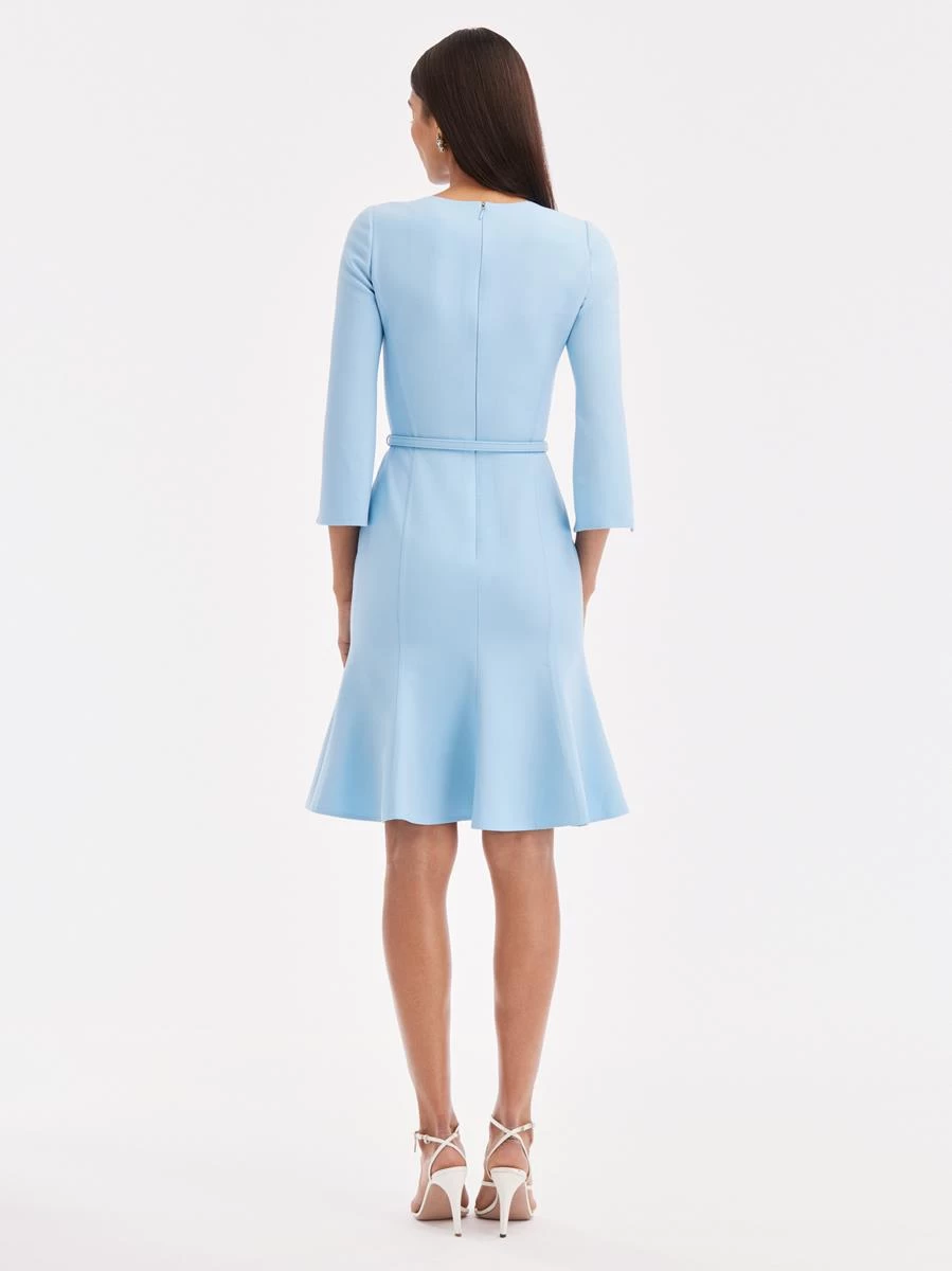 3/4 Sleeve Split Neck Dress 2 3/4 Sleeve Split Neck Dress - Image 2