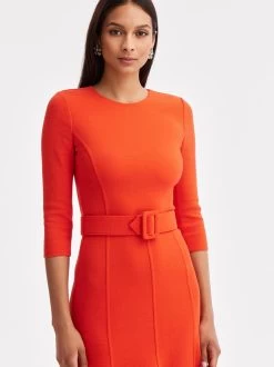 3/4 Sleeve Belted Midi Dress 5 3/4 Sleeve Belted Midi Dress -Odlr p23660 Z 05052023064951899x1200 1