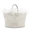 Medium Raffia Crochet Square Tote
