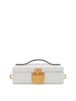 Woven Raffia Alibi Minaudiere