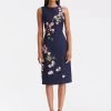 Geranium Threadwork Pencil Dress