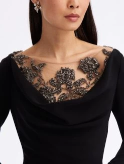 Morning Glory Crystal Cowl Neck Blouse -Odlr p23854 Z 07062023044042903x1200 1