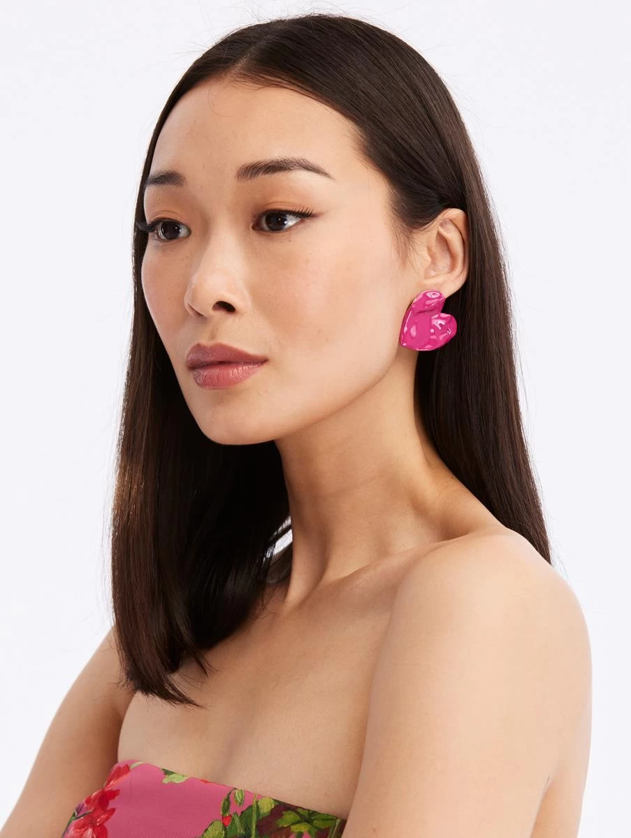 Enamel Heart Earrings 2 Enamel Heart Earrings - Image 2