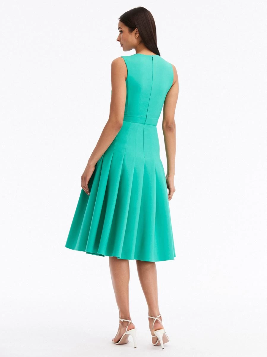 Pleat Detail Stretch-Wool Dress 2 Pleat Detail Stretch-Wool Dress - Image 2