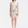Sketched Floral Cotton Poplin Shift Dress