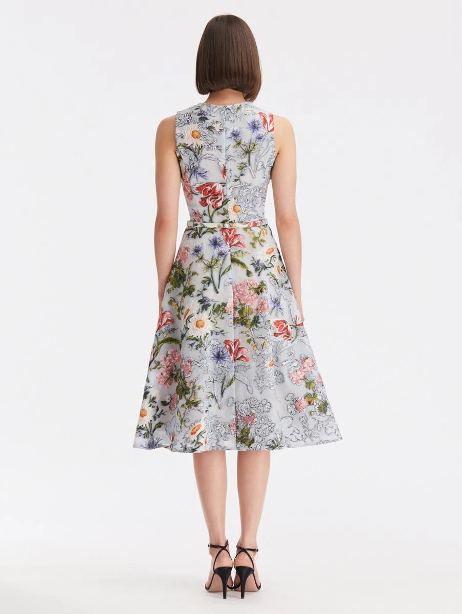 Sketched Floral Fil Coupé Dress 2 Sketched Floral Fil Coupé Dress - Image 2